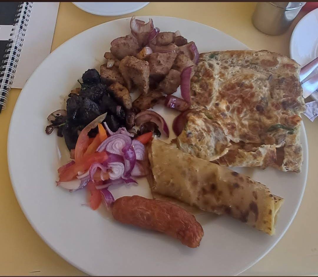 Full African breakfast plate