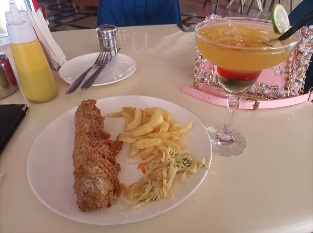 Fish fillet and chips