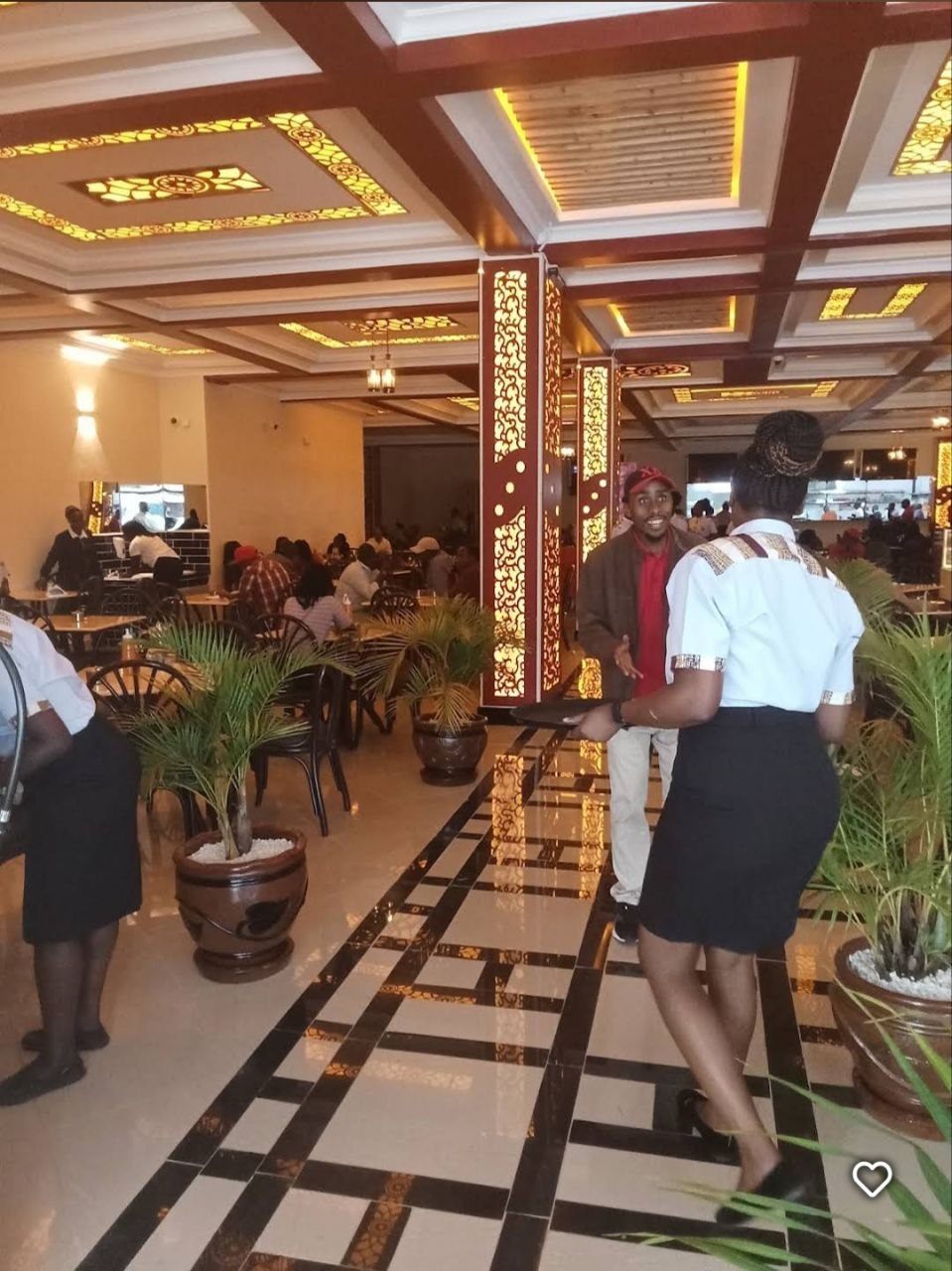 The grand dining hall at Afrikaana Downtown Restaurant